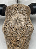 Bull Skull Carved Flower Mandala - Skull,A/041