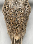 Bull Skull Carved Flower Mandala - Skull,A/041