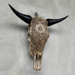 Bull Skull Carved Flower Mandala - Skull,A/041