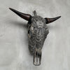 Bull Skull Carved Big Lotus - Skull,A/046