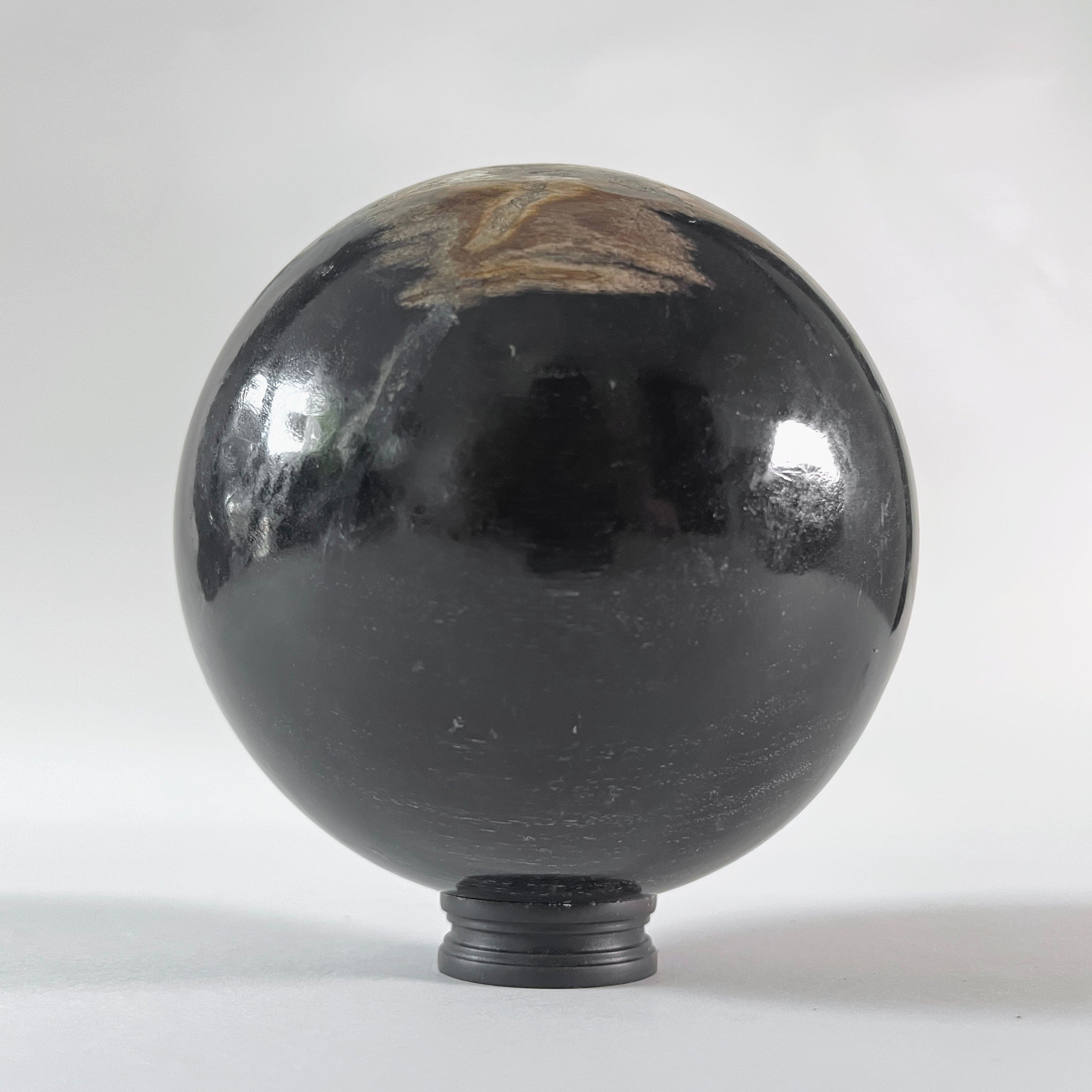 Wonderful Petrified wood Sphere on a custom stand SPHERES 066