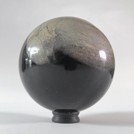 Wonderful Petrified wood Sphere on a custom stand SPHERES 065