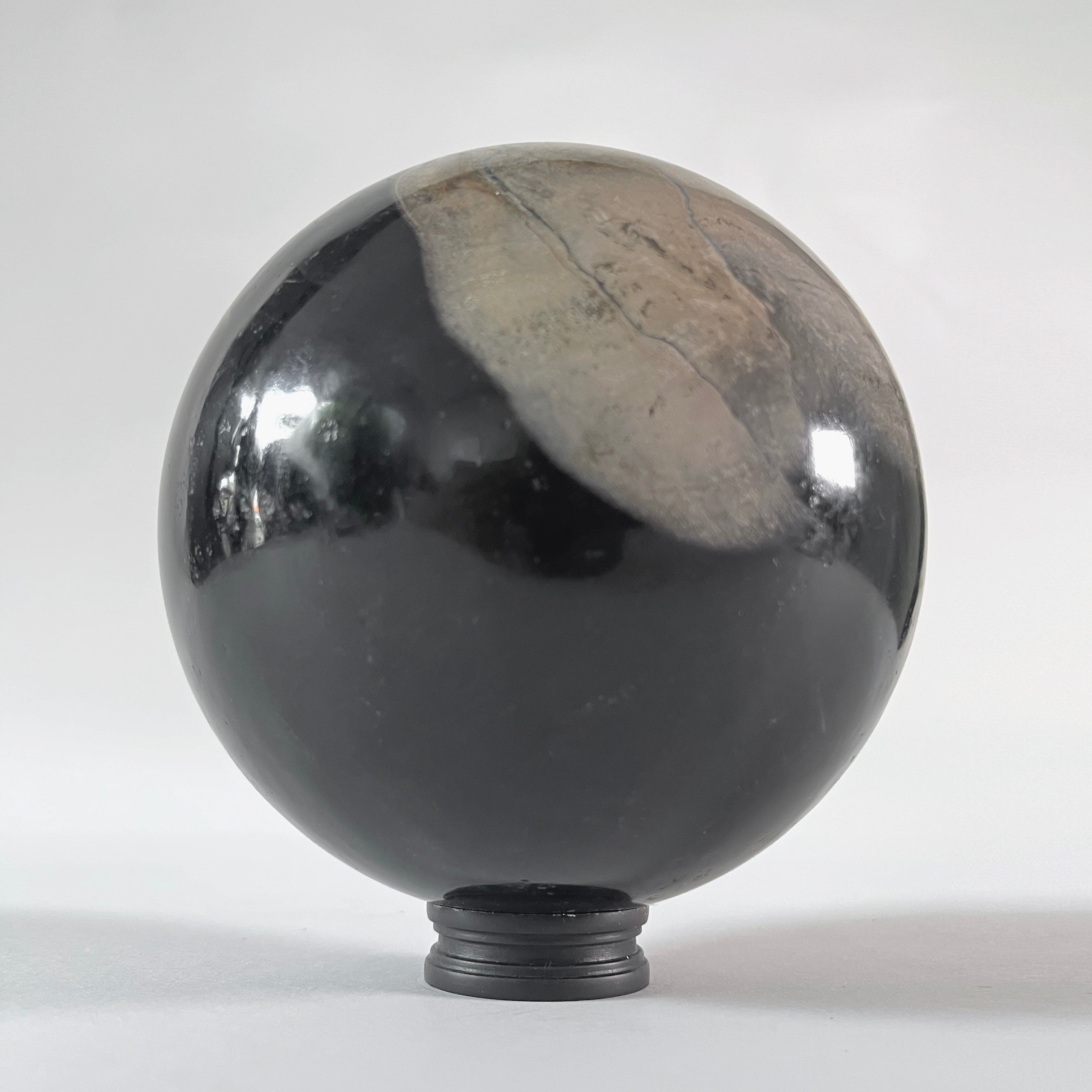 Wonderful Petrified wood Sphere on a custom stand SPHERES 065