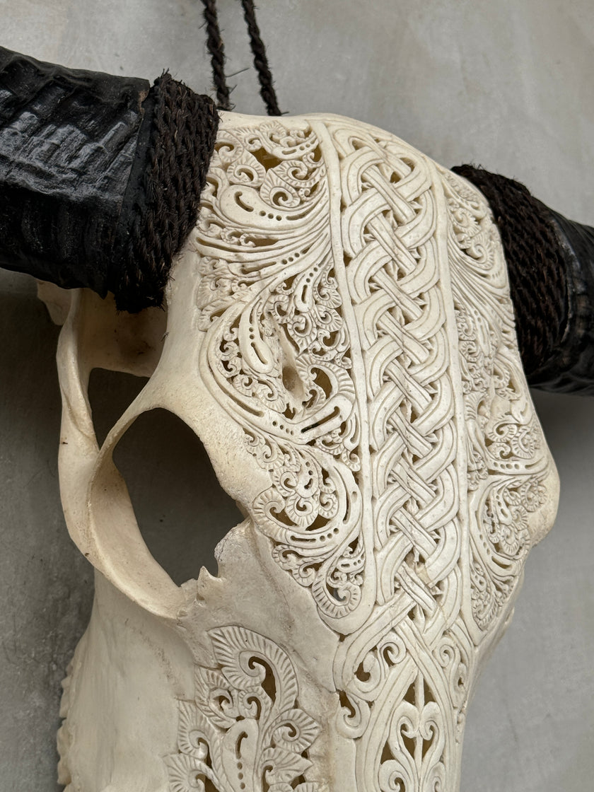 Buffalo Carved Infinity - Skull,A/056