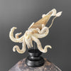 A Stunning Hand Carved Octopus With Horn on a Stand - 7M/109