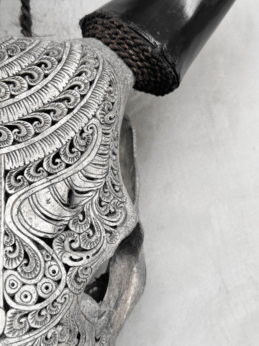 Carved Cow Skulls with Badong Carving Skull,A/076