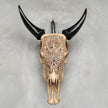 Carved Cow Skulls with Pohon Carving Skull,A/074