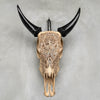 Carved Cow Skulls with Pohon Carving Skull,A/074