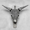 Fully carved cow skulls with Fern Carving Skull,A/085