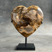 Heart Stone L Petrified wood carving E2/225