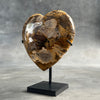 Heart Stone L Petrified wood carving E2/225