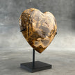 Heart Stone L Petrified wood carving E2/225