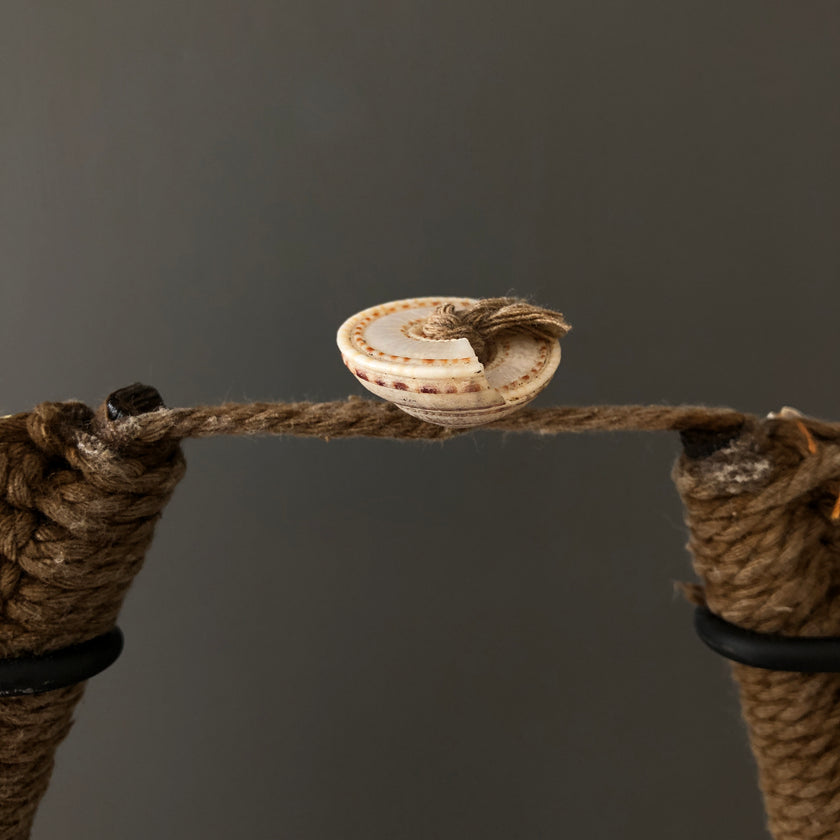 SN3 - Decorative Shell Necklace on custom stand - Shells and Natural Fibres - 22/EX/357