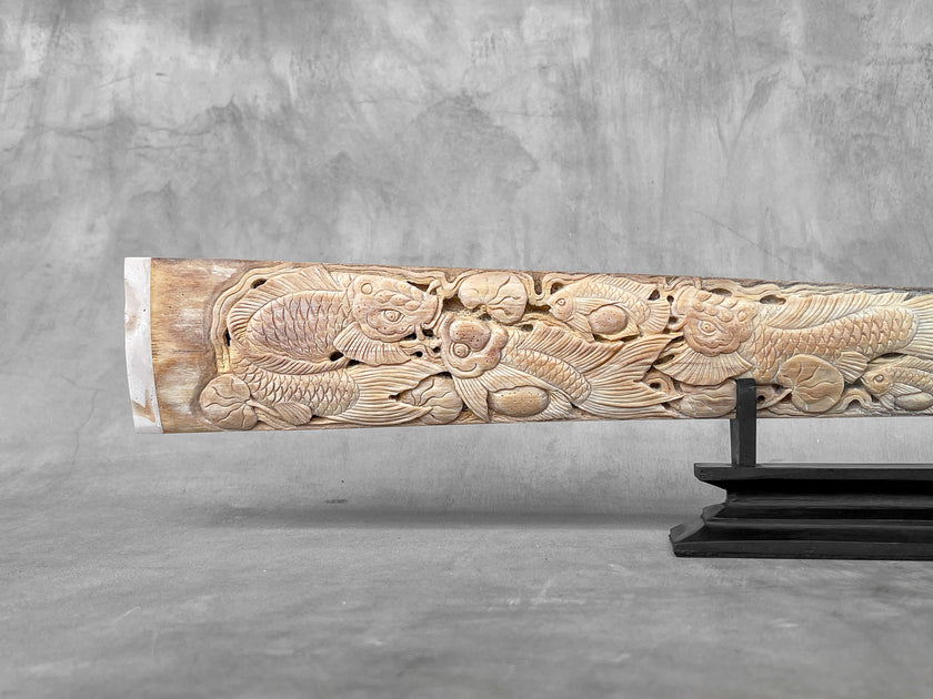 Carved Swordfish Koi carving Y1/023