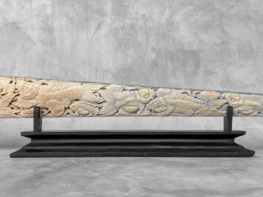 Carved Swordfish Koi carving Y1/023