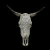 Bull Skull Carved Flower Mandala - Skull,A/154
