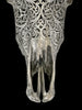 Bull Skull Carved Flower Mandala - Skull,A/154