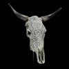 Bull Skull Carved Flower Mandala - Skull,A/154