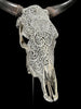 Bull Skull Carved Flower Mandala - Skull,A/154