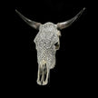 Bull Skull Carved Flower Mandala - Skull,A/154