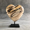 Wonderful Petrified Wood Heart-Shaped on a Custom Stand PetW/123