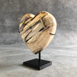 Wonderful Petrified Wood Heart-Shaped on a Custom Stand PetW/123