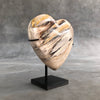 Wonderful Petrified Wood Heart-Shaped on a Custom Stand PetW/123