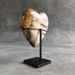 Wonderful Petrified Wood Heart-Shaped on a Custom Stand PetW/122