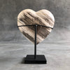 Wonderful Petrified Wood Heart-Shaped on a Custom Stand PetW/125