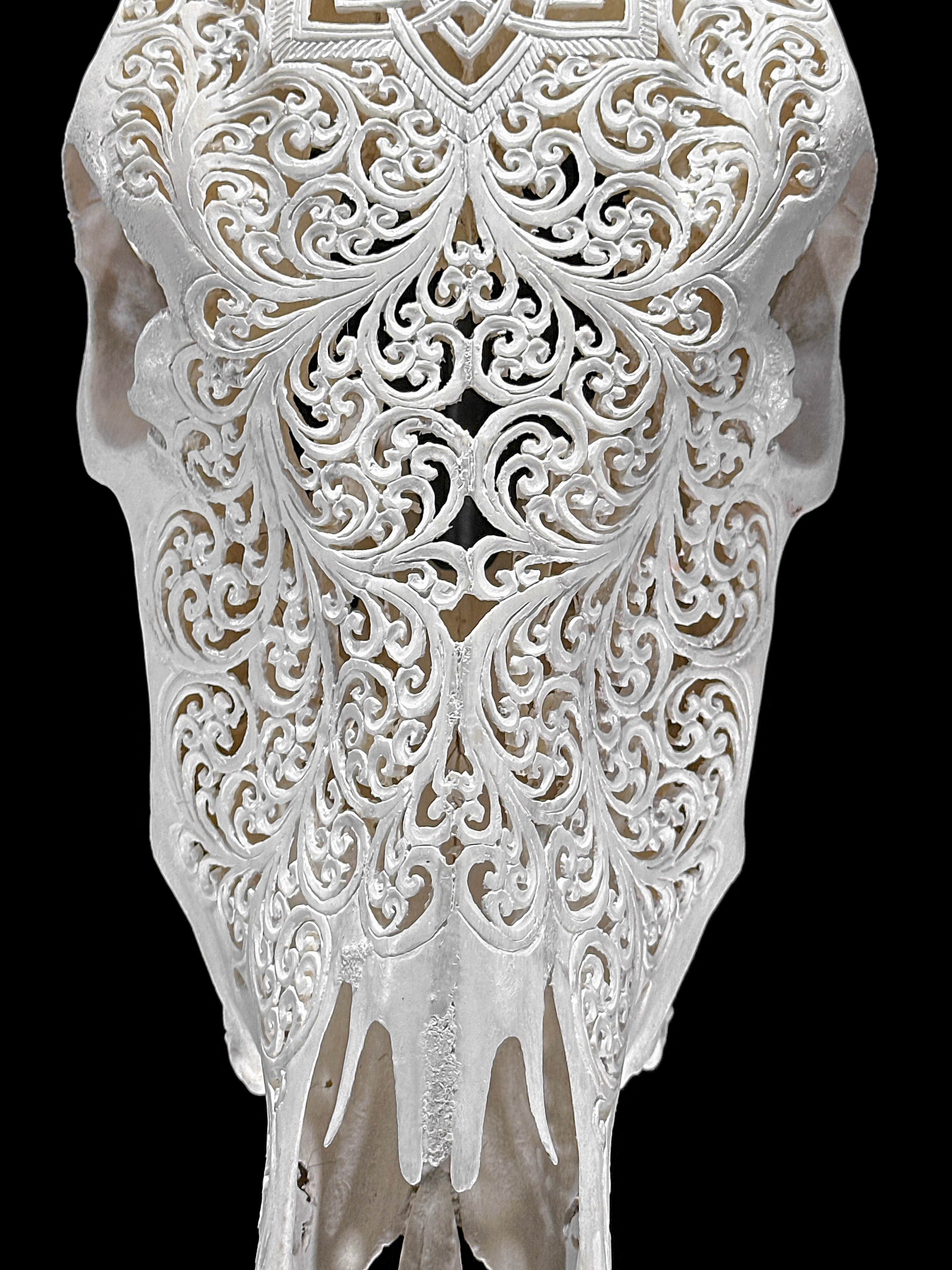 Bull Skull Carved Star Mandala - Skull,A/152