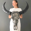 Real Carved Buffalo Skull 21/EX/743