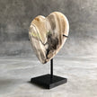 Wonderful Petrified Wood Heart-Shaped on a Custom Stand PetW/126