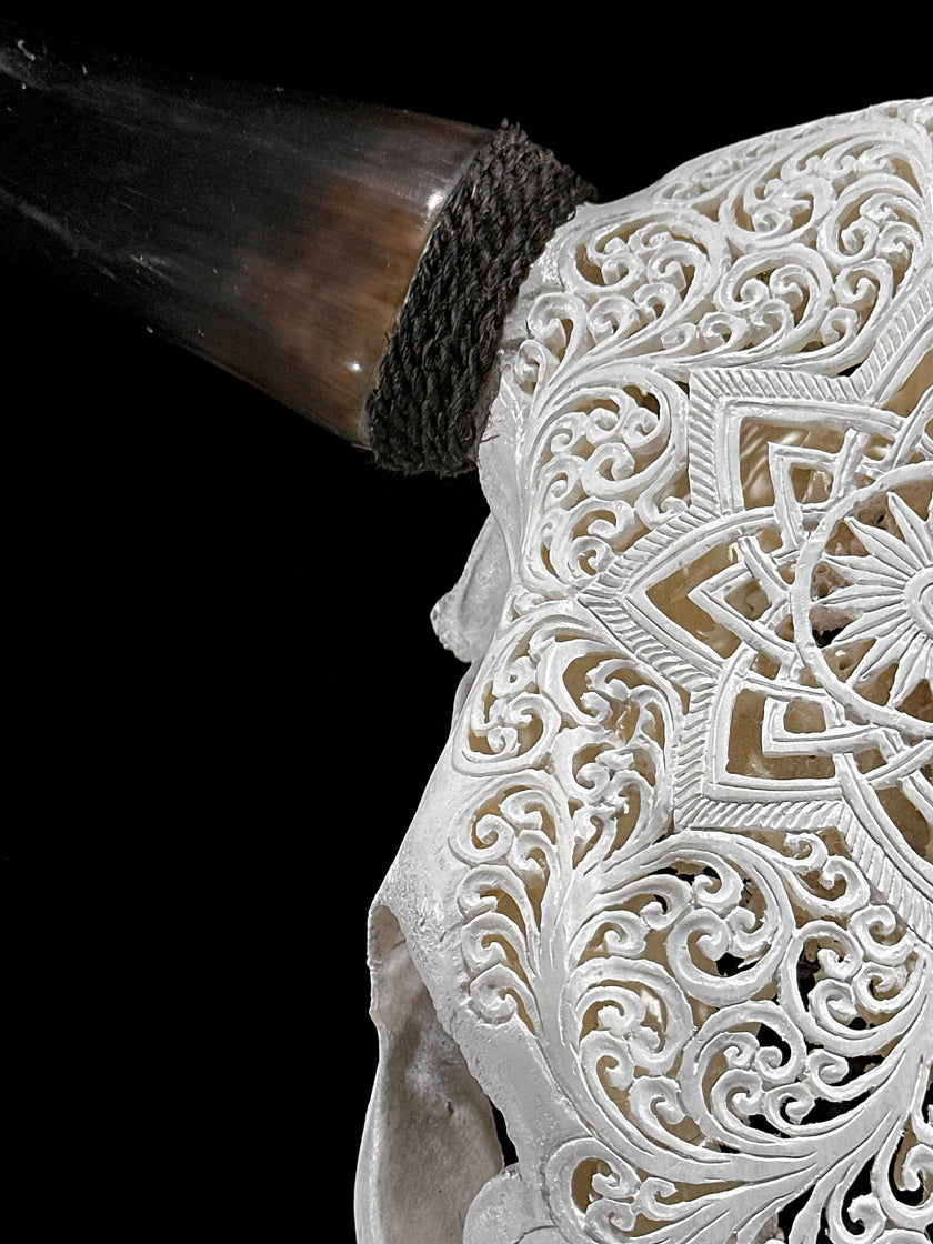 Bull Skull Carved Star Mandala - Skull,A/152