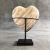 Wonderful Petrified Wood Heart-Shaped on a Custom Stand PetW/126