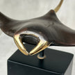 Manta Ray Brown with Polished Accents - Small