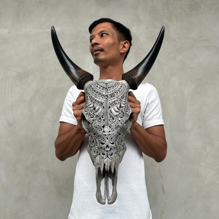 Cow Carved Badong - Skull,A/002