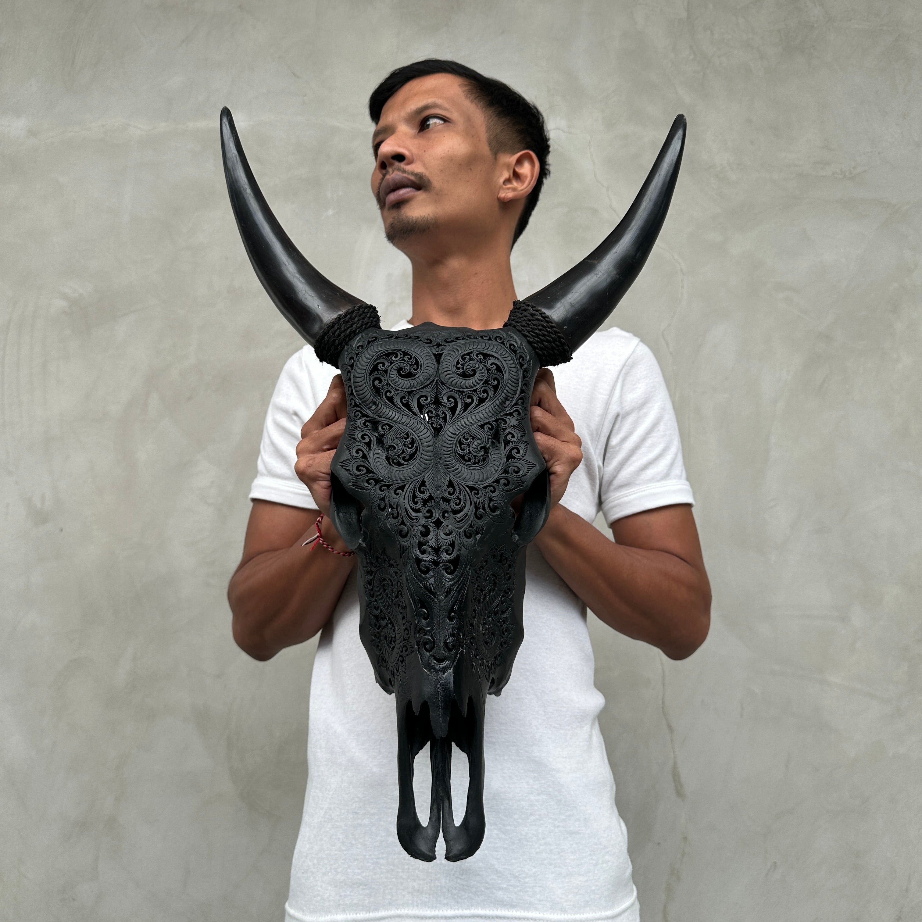 Cow Carved Daun - Skull,A/001