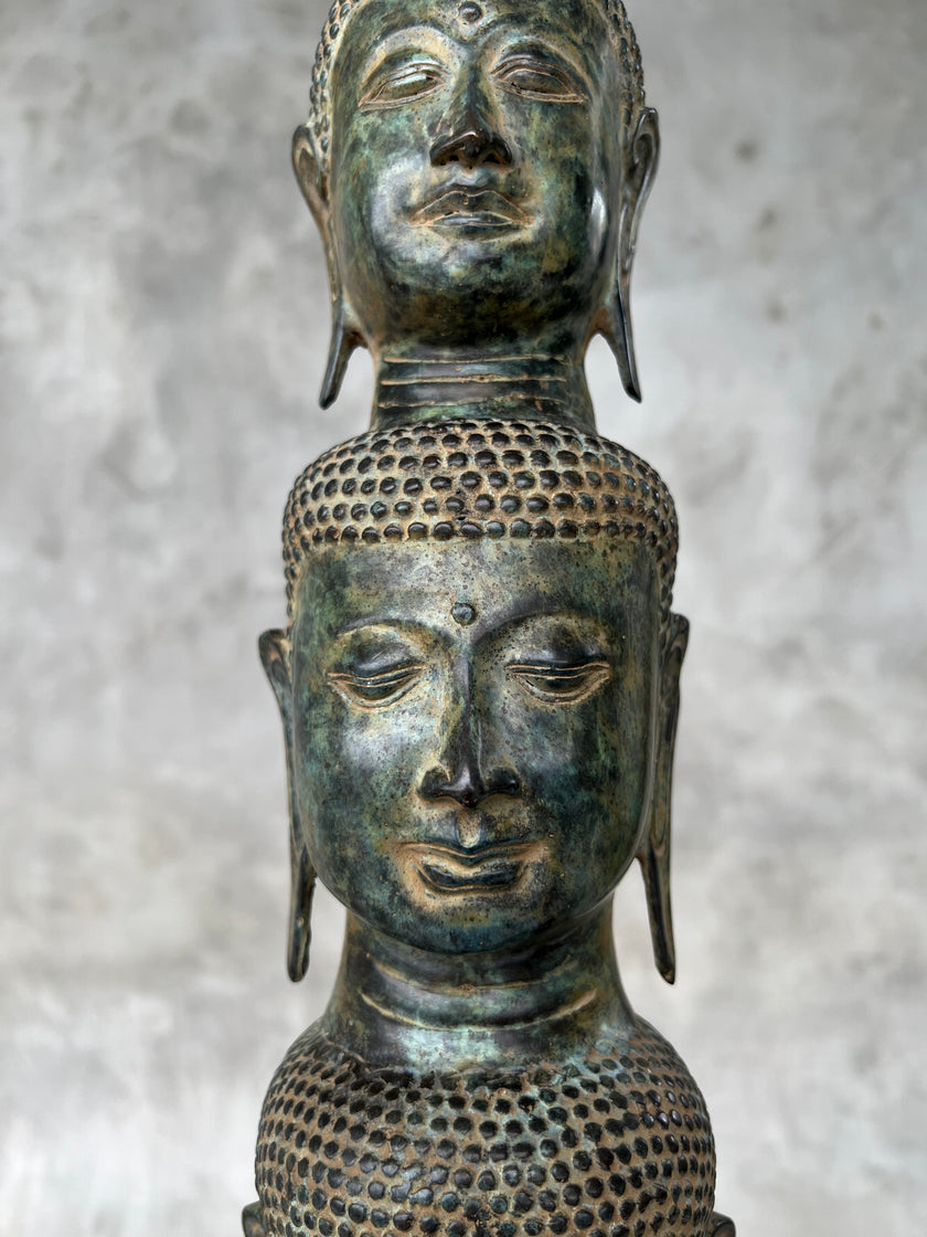 Buddha Heads 3 with base