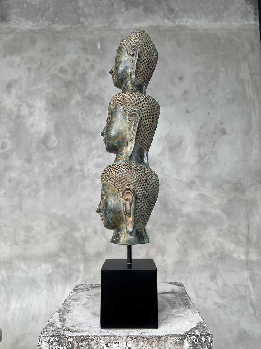 Buddha Heads 3 with base