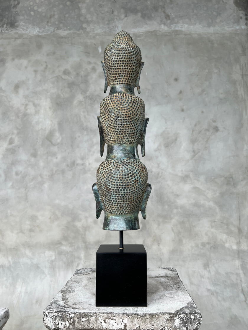 Buddha Heads 3 with base