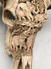 Carved Water Buffalo Skull with Elephant Scene – Handcrafted Bone Art – Wildlife Wall Decor – Safari Tribal Skull Sculpture - Skull,A/096