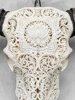 Caved Waterbuffalo Skulls with Big lotus Carving Skull,A/089