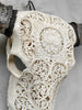 Caved Waterbuffalo Skulls with Big lotus Carving Skull,A/089