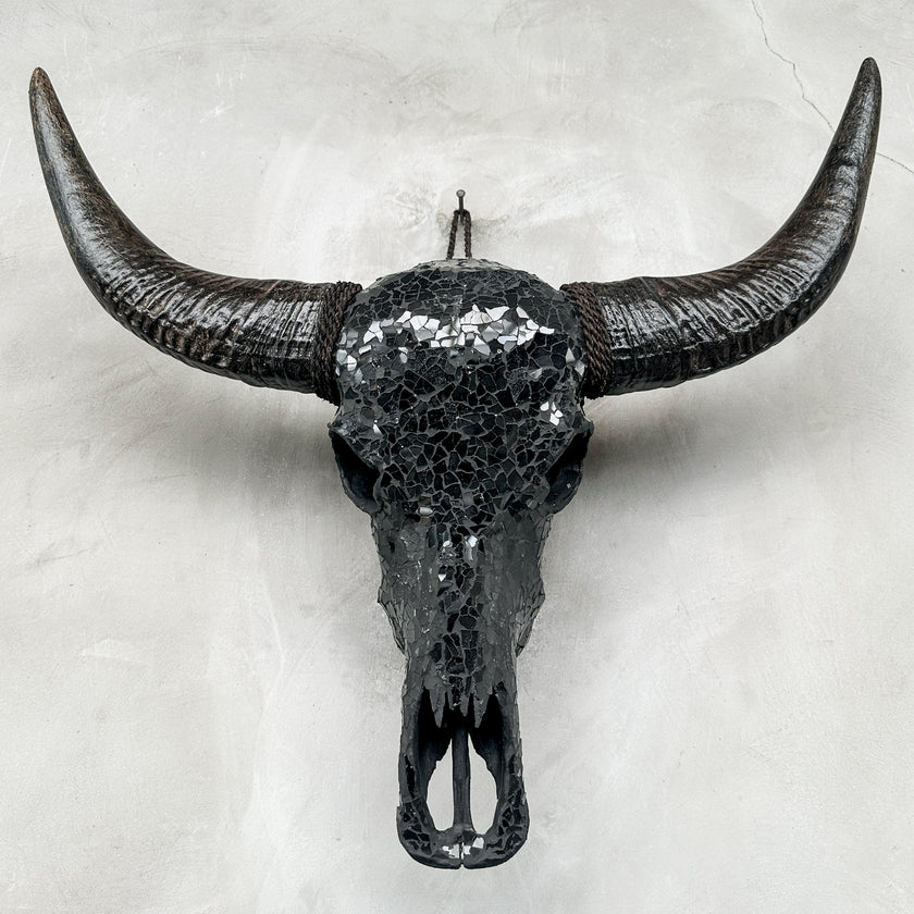 Black Mozaic Buffalo skull | Skull,A/136