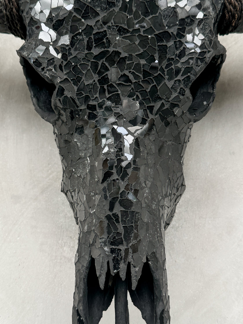 Black Mozaic Buffalo skull | Skull,A/136