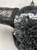 Black Mosaic Buffalo Skull – Dark Horn Wall Decor for Boho, Gothic, Modern Industrial, or Rustic Statement Interior Styling - Skull,A/136