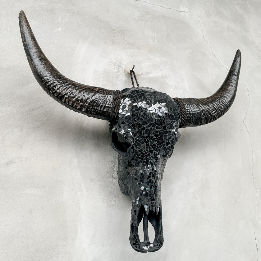 Black Mozaic Buffalo skull | Skull,A/136
