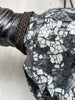 Black and White Mosaic Buffalo Skull Wall Decor – Handmade Horned Skull Art for Western, Boho, or Monochrome Interiors - Skull,A/129