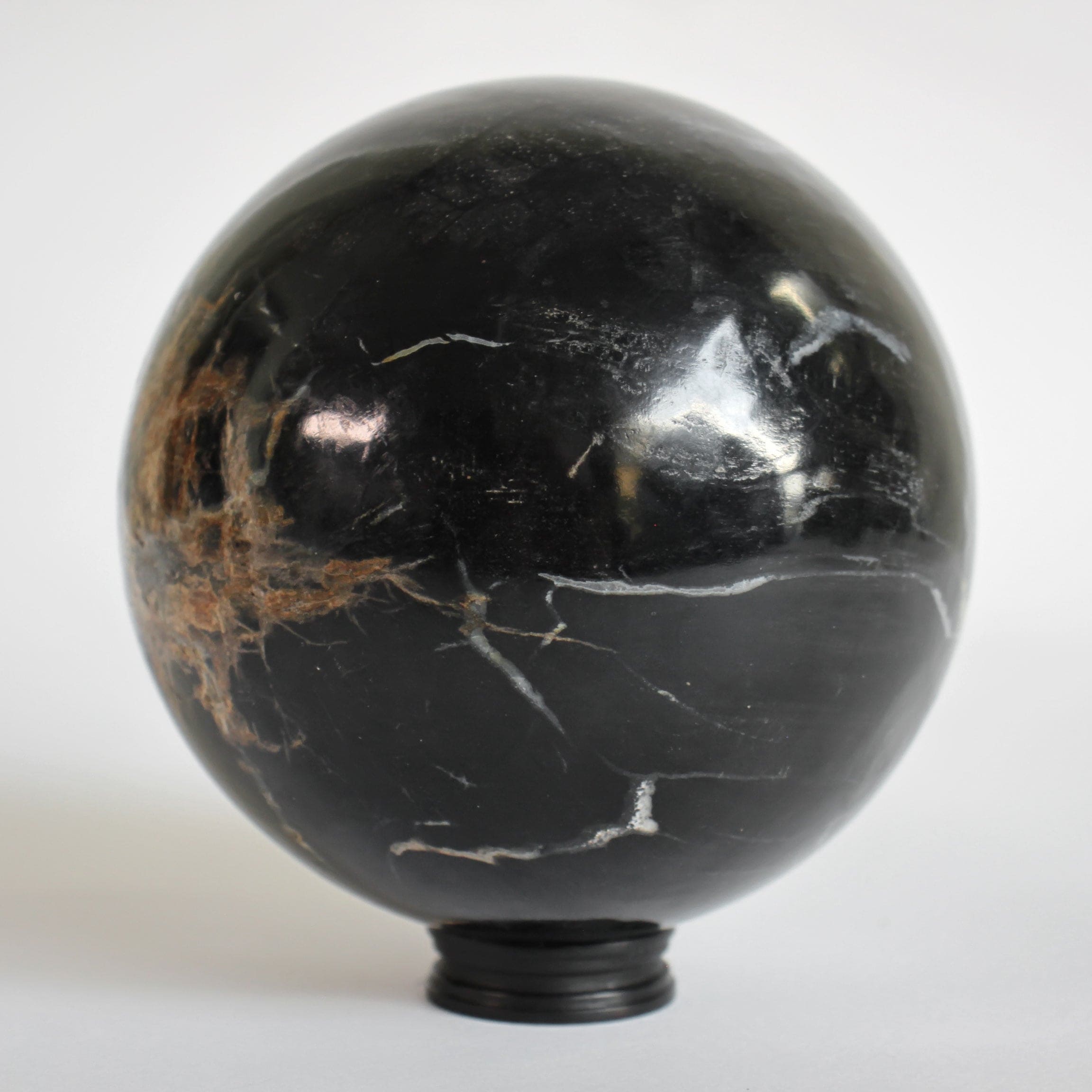 Wonderful Petrified wood Sphere on a custom stand SPHERES 063