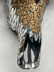 Black and Yellow Mosaic Buffalo Skull with Star – Horned Wall Art for Boho, Western, Luxe, or Eclectic Interior Decoration - Skull,A/135